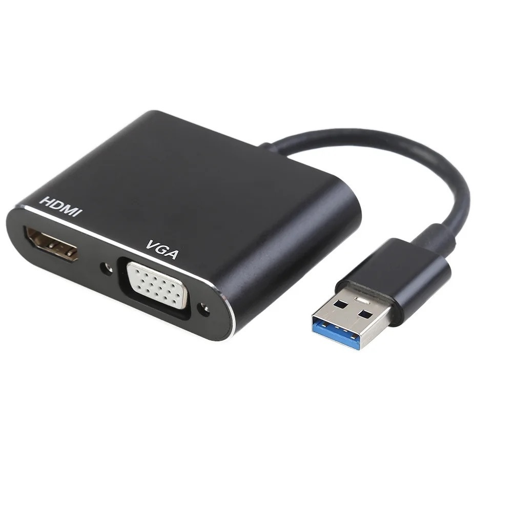 Cabo Adaptador USB 3.0 Para Hdmi Vga Video Audio 1080p