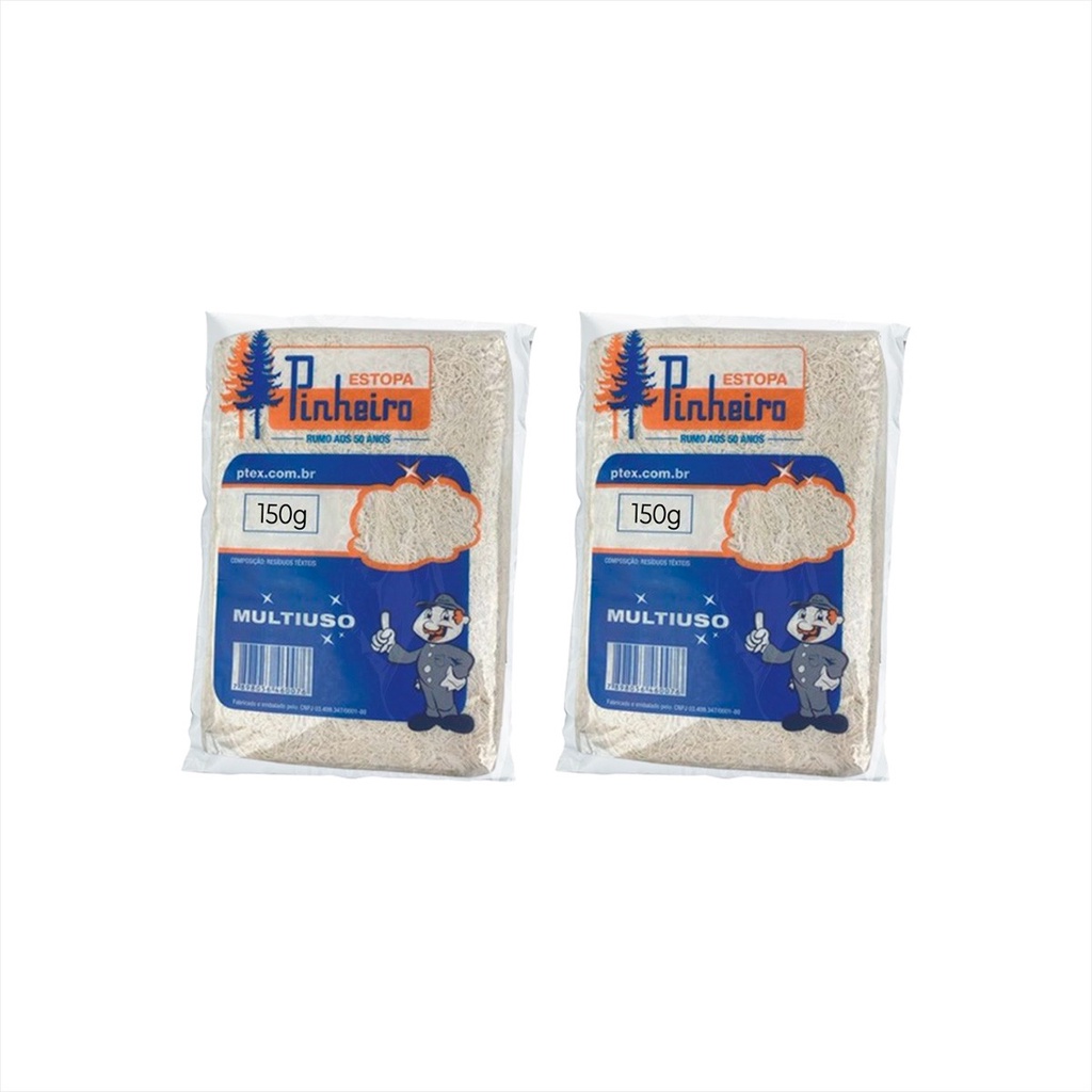 Estopa Pinheiro Multiuso 150g - Kit C/2 | Shopee Brasil