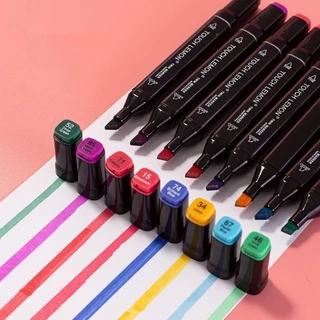 24 Cores Caneta Marcadora De Cabeça Dupla Oleosa Montagem Artística Para Estudantes Material Escolar Papelaria Alexstore