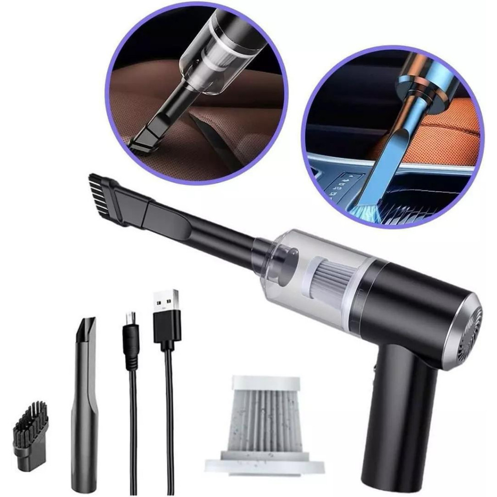 Mini Aspirador De Pó Usb Portátil Completo Linha Premium Carro E Casa