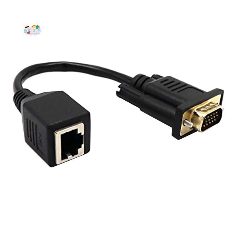 Adaptador VGA Para RJ45 Cabo De Rede Conector Monitor Extensor | Shopee ...