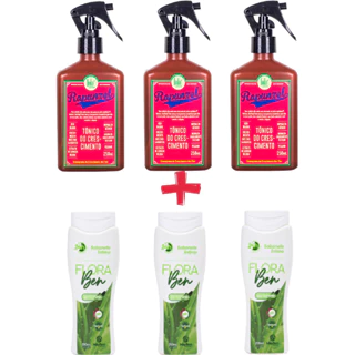 Cuidado Completo: 3 Tônicos Rapunzel Lola 250ml e 3 Sabonetes Íntimos Flora Ben Sensive 200ml em Oferta na Shopee