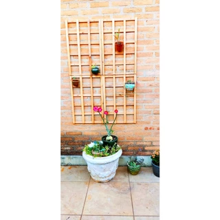 Treliça Quadrada Madeira 70x75 Jardim Vertical Horta