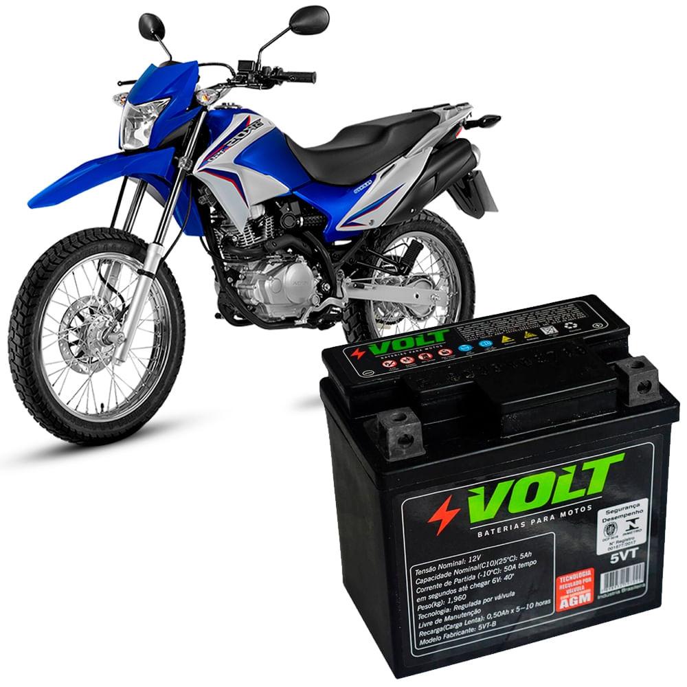 Bateria Moto Bros 150 Volt Selada 5ah 12v | Shopee Brasil