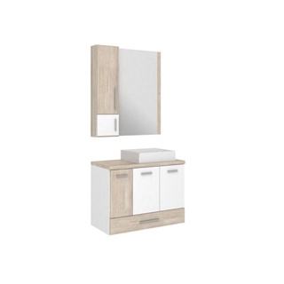Módulo de MDF Madri mezzo blanco Darabas (não acompanha parte superior com espelho) Módulo de MDF Madri mezzo blanco Darabas