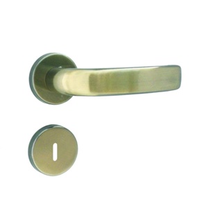 Fechadura interna de aço zamac Galaxy 4182 com roseta bronze latonado Aliança