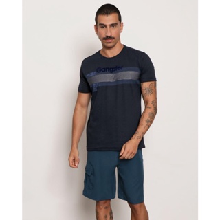 Camiseta Masculina Manga Curta Estampa Gangster Marinho