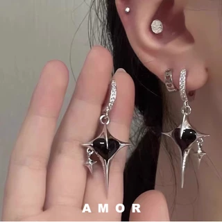 Brincos Cross Star Heart Diamond Earrings Desenho De Nicho De Amor