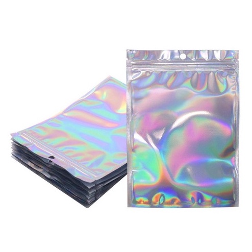 Saco Zip Hermético com Fundo Holográfico 11X16 C/ 100 UN - Y013-11X16X7L