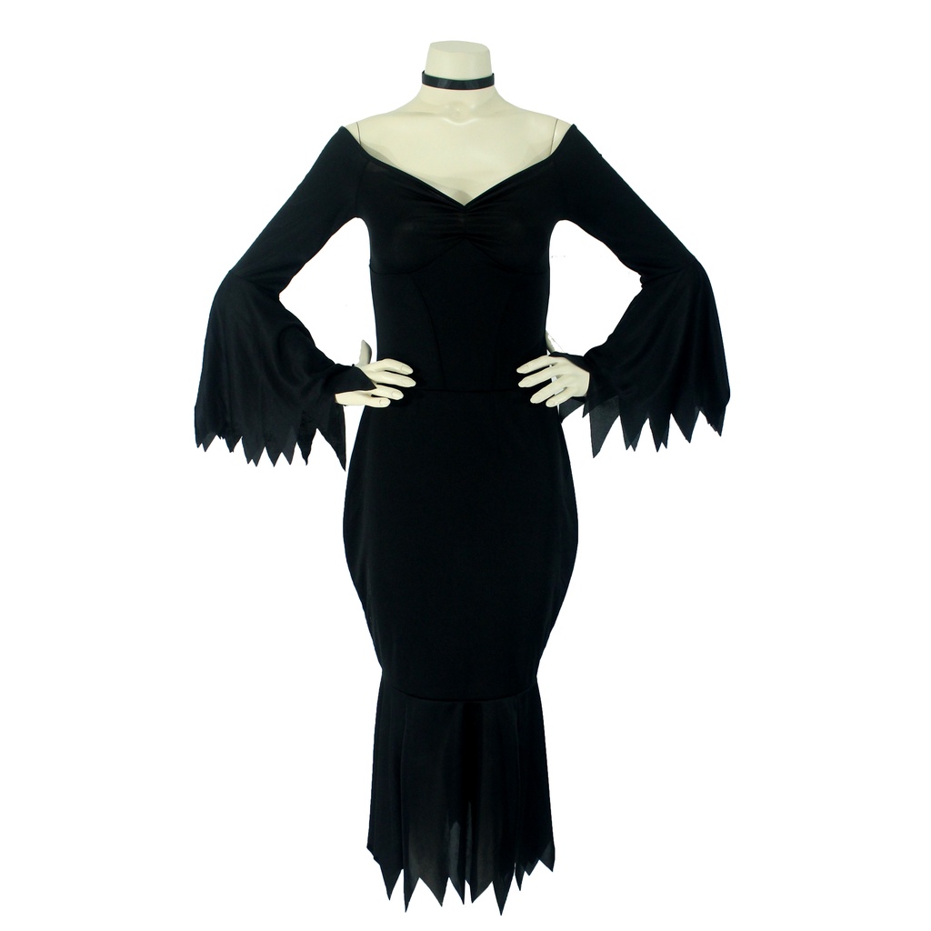 Fantasia Morticia Addams Halloween Adulto