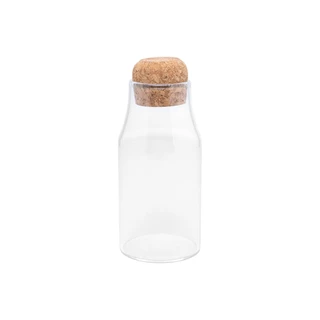 Porta Mantimento Vidro Borossilicato com Tampa Rolha 250ml
