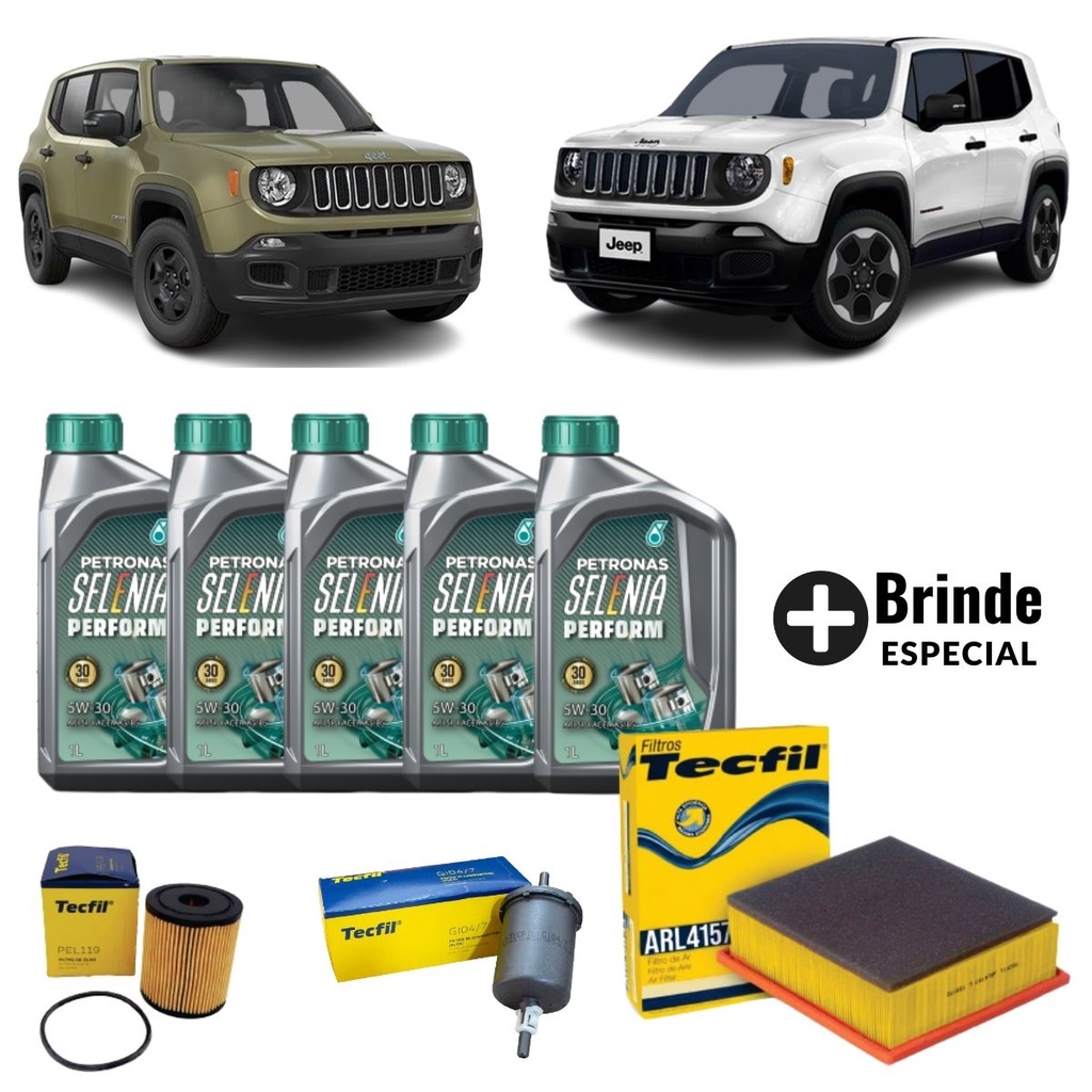 Kit Troca De Oleo Jeep Renegade Fiat Toro 1.8 Flex 5w30 Selenia ...