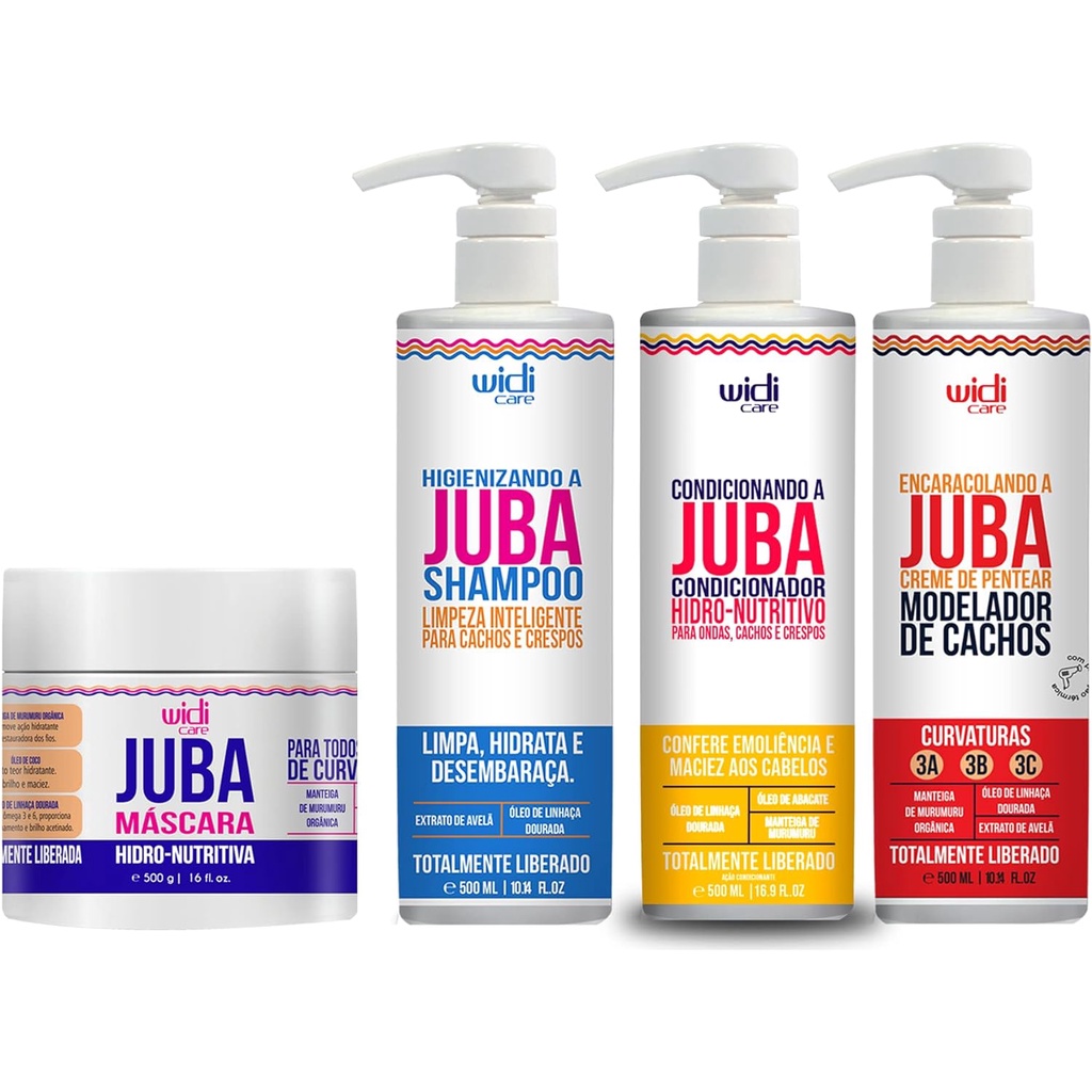 Kit Juba Máscara, Shampoo, Cond, Encaracolando Widi Care