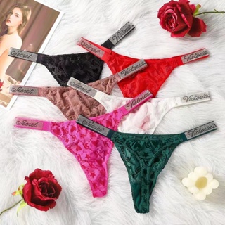 victoria secret lenceria Secreta HOT Sexy Calcinha Sem Costura Mulher Luxo  Carta Rhinestones Lingerie G String Brand Design Ho.novo