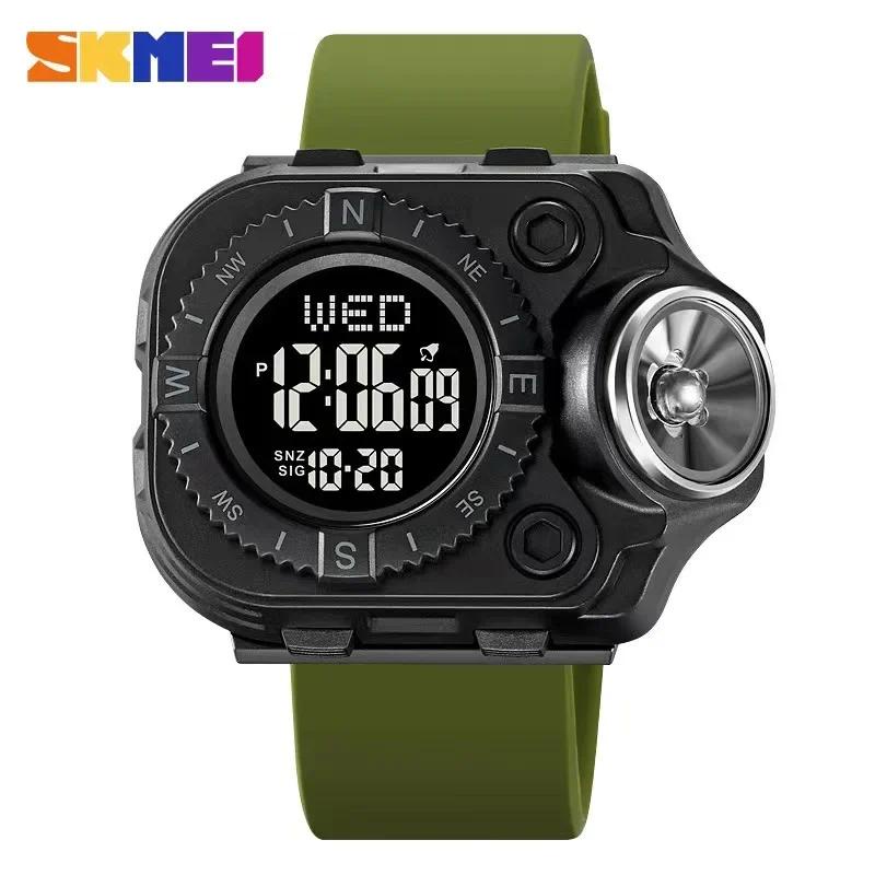 SKMEI Creative LED Flashlight Countdown Relógios Esportivos Relógio De ...