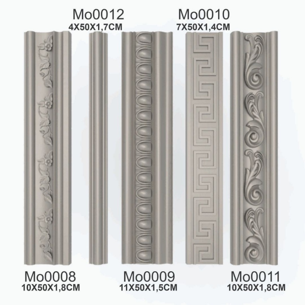 Kit 5 Formas Para Moldura Rodateto Rodapé Gesso 3d | Shopee Brasil