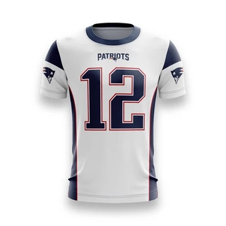 Camiseta New England Patriots Branca NFL Futebol Americano