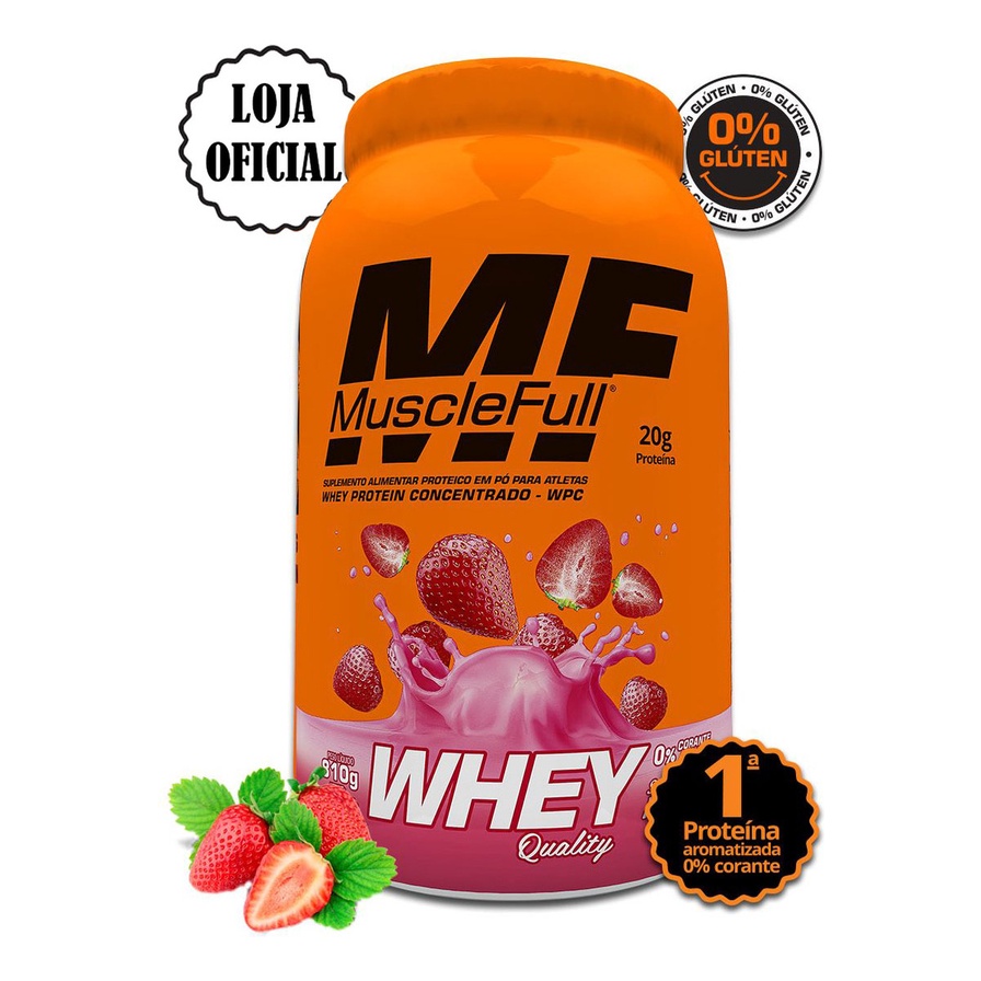 Whey 100% Quality Proteína 0% Gluten 810g Muscle Full