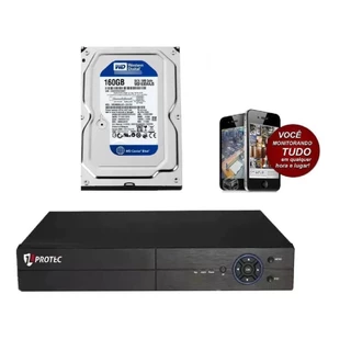 Dvr gravador 4 canais Full hd + hd 160GB
