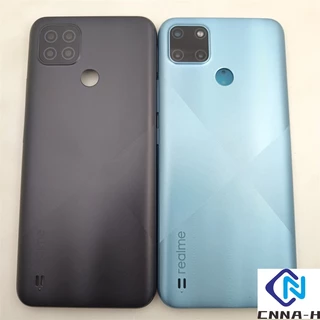 Para Realme C21 RMX3201/C21Y RMX3261 Tampa Traseira Da Bateria Painel Traseiro Porta Caixa Peças De Reposição + Logotipo