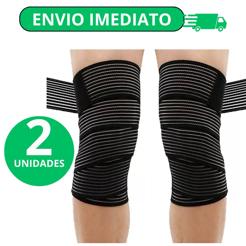 Par Joelheira De Compressao Faixa P/ Joelho Coxa Cotovelo Calcanhar