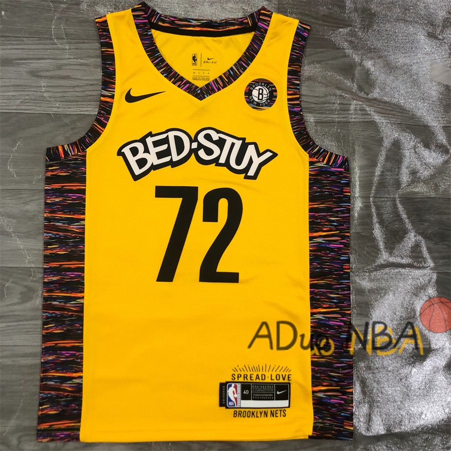 Hot Pressed Camisa Brooklyn Nets 72 Biggie 2019 20 yellow city Camiseta De Basquetebol nba Jersey Faz a Boa