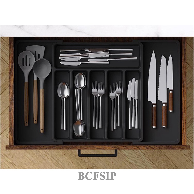 Gaveta Para Talheres BCF Gavetas Armazenamento De Compacta Expansível Organizador De Utensil Ajustável