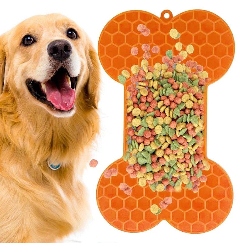 Imagem do produto Almofadada De Silicone Em Forma De Osso Almofada Para Cachorro De Estimação Manteiga De Amendoim Slow Food Comedouro Gatos Alimentador De Cães Lickmat 3