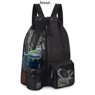 LOVUR Mochila De Natação , Nylon De Malha Bolso Molhada Portátil Equipamento De Praia