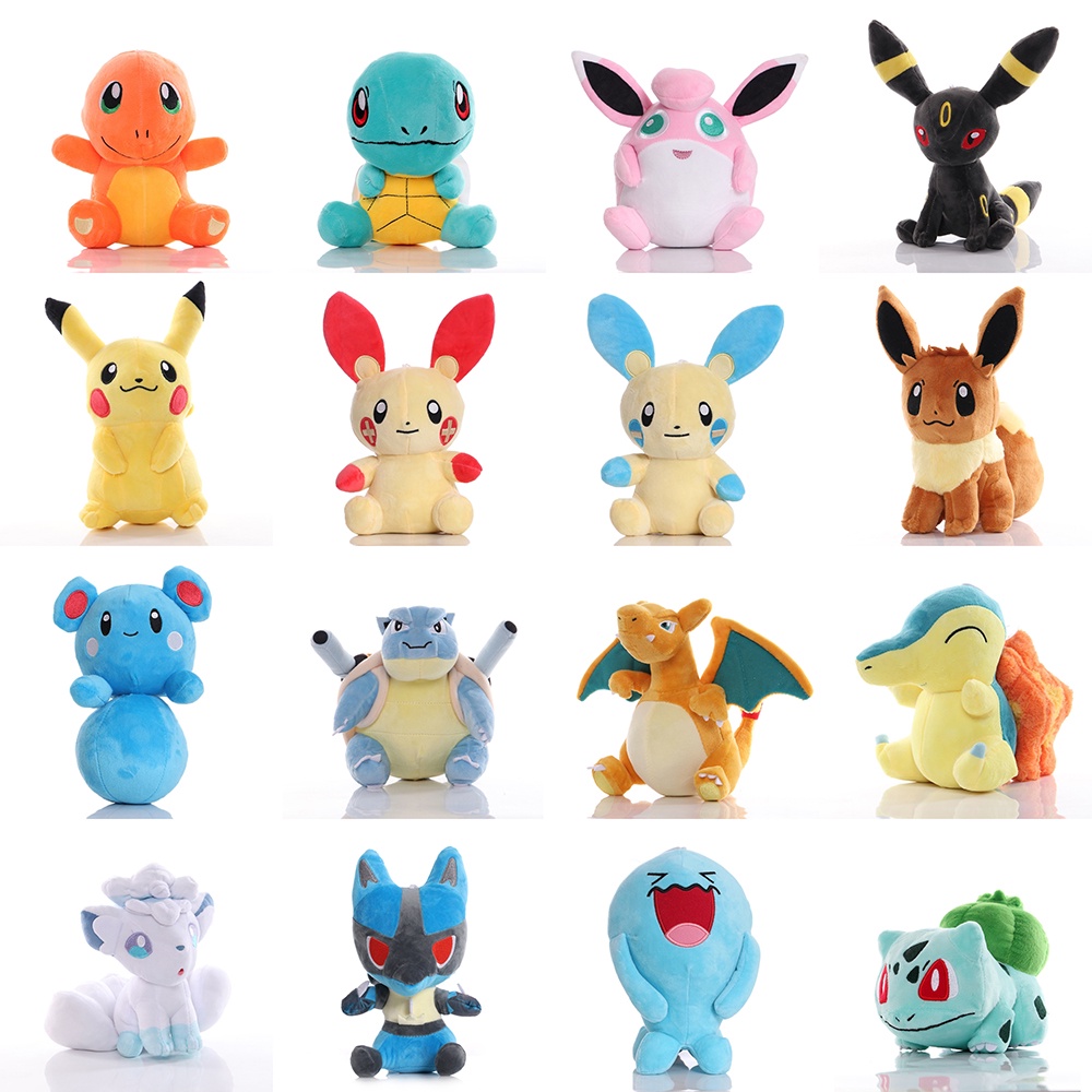 41 Estilos Pokemon Plush Doll Pikachu Recheado Bulbasaur Squirtle Wobbuffet Wigglytuff Gengar Hobby Collect Kids Gifts