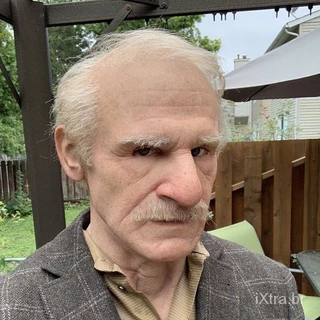 Máscara De Festa De Halloween Horror Máscara De Halloween Látex Realista Careca Homem Velho Máscara De Látex