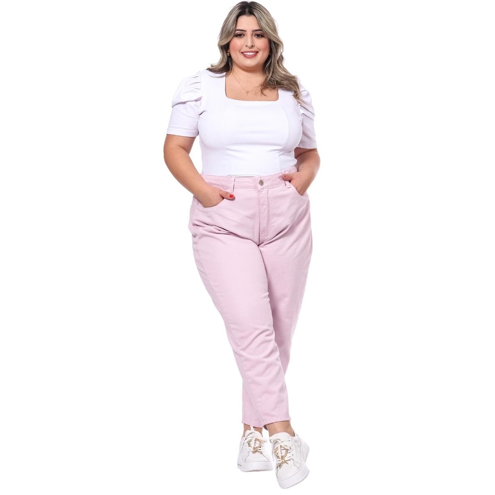 Calça Plus Size Feminina Mom Jeans Razon - Compre Agora