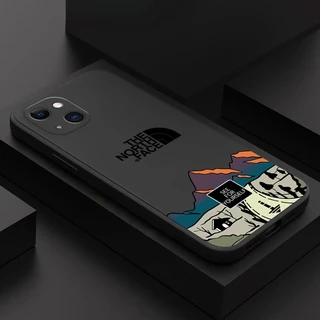 Marcas De Moda Rótulo Padrão De Estojo De Silicone Para iPhone 11 12 13 14 15 Pro Max XS XR X 14 15 7 8 Plus SE 2020 2022 Mini Capa À Prova De Choque De Montanha