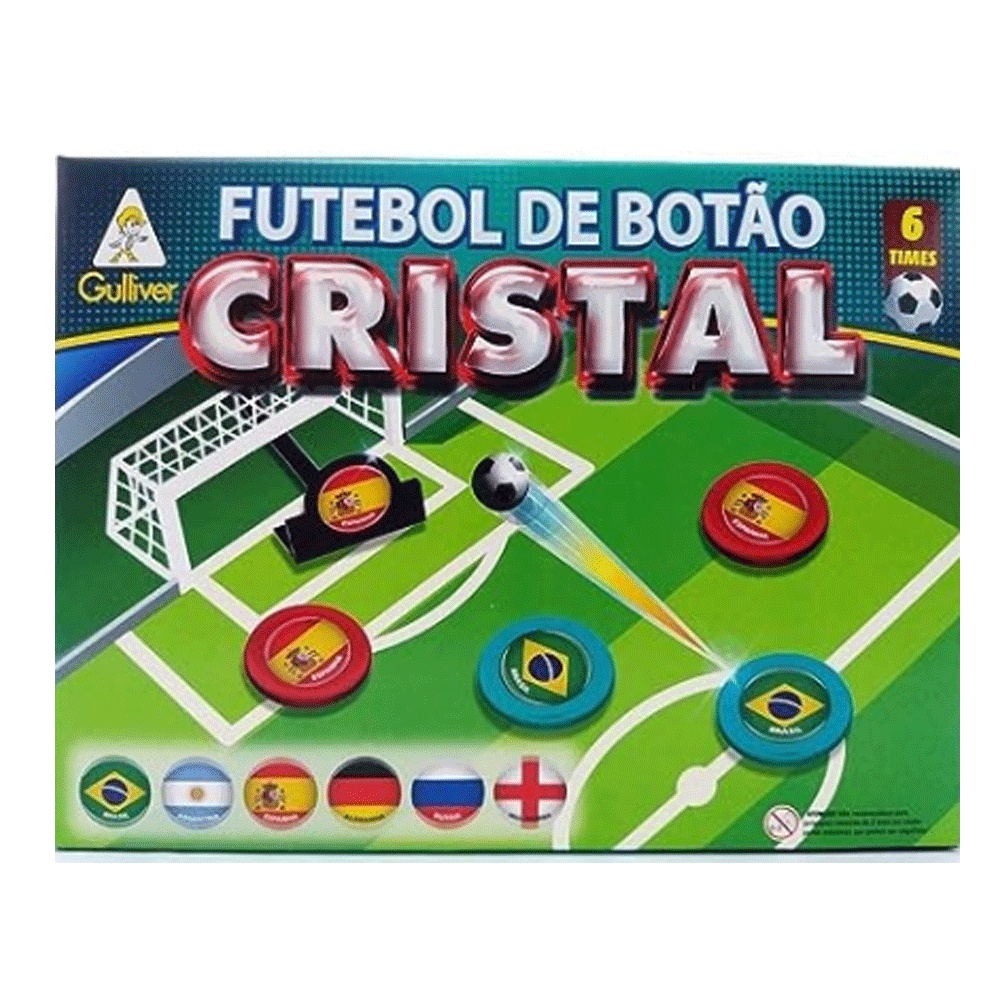 Jogo Futebol de Botão Cristal Brasil x Espanha Gulliver - Salvador