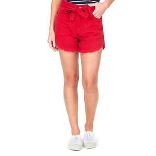 Shorts Feminino Sarja Polo Wear Vermelho Medio