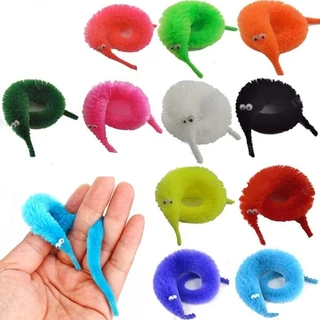 Adereços mágicos Lagarta de pelúcia/Brinquedo mágico engraçado