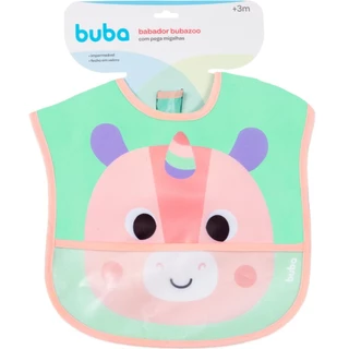 Babador Impermeável Bubazoo Unicórnio Com Bolso Pega Migalhas 17076 Buba