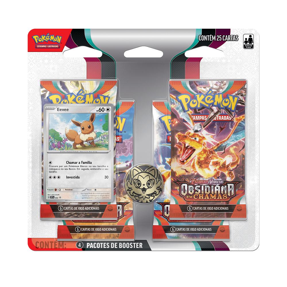 Pokémon EV03 Obsidiana em Chamas Eevee - Copag | Shopee Brasil