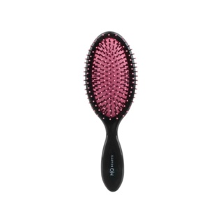Escova Cabelo Mq Beauty Oval Almofadada Nylon Black Grande 05.021