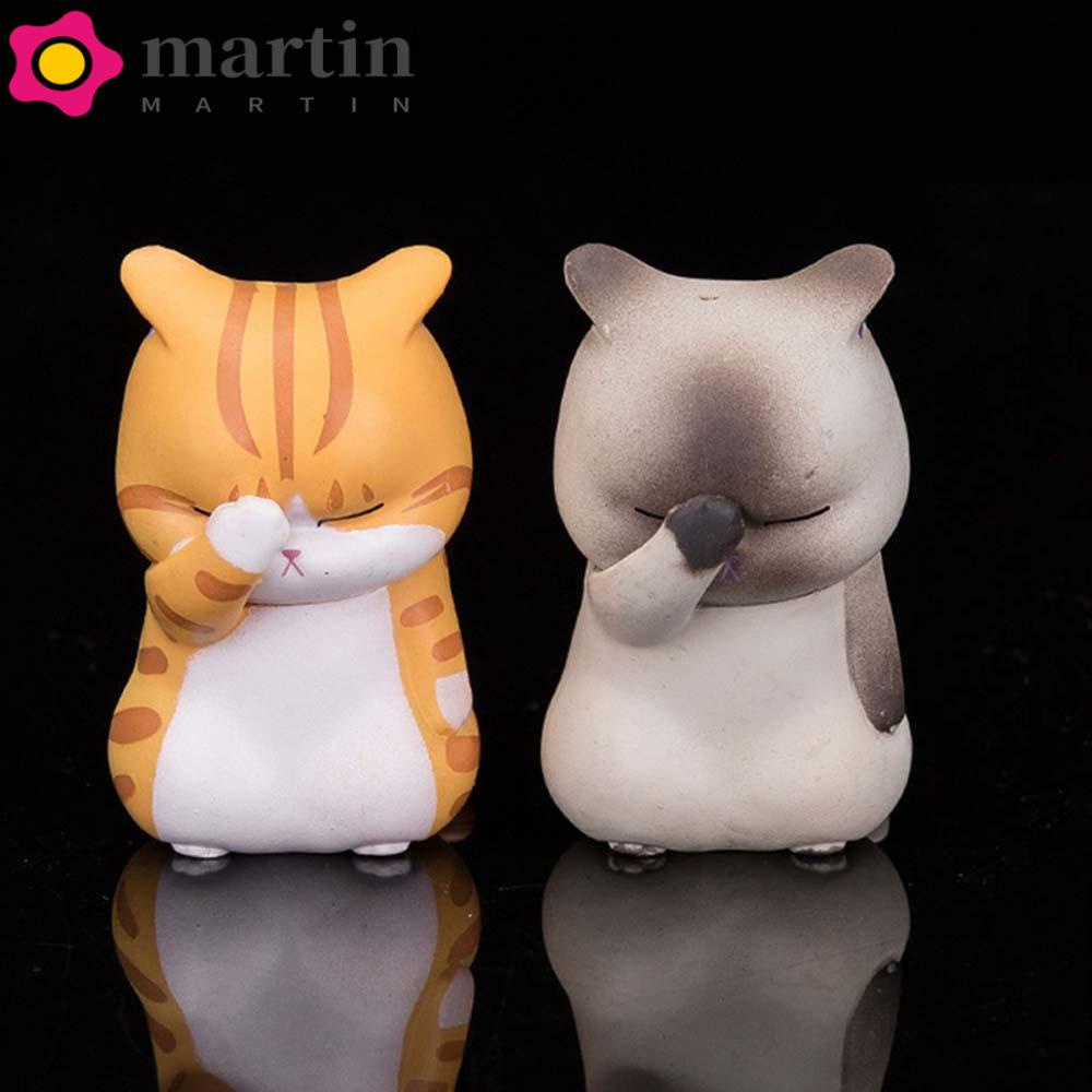 Mini bonecas de madeira gatos boneca desktop equilíbrio