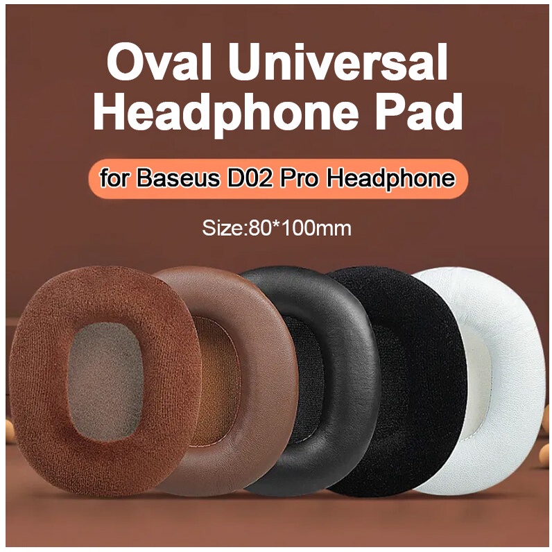 Almofada Oval Para Fone De Ouvido 80 * 100mm Baseus D02 Pro Universal Protetora De Flanela Fones