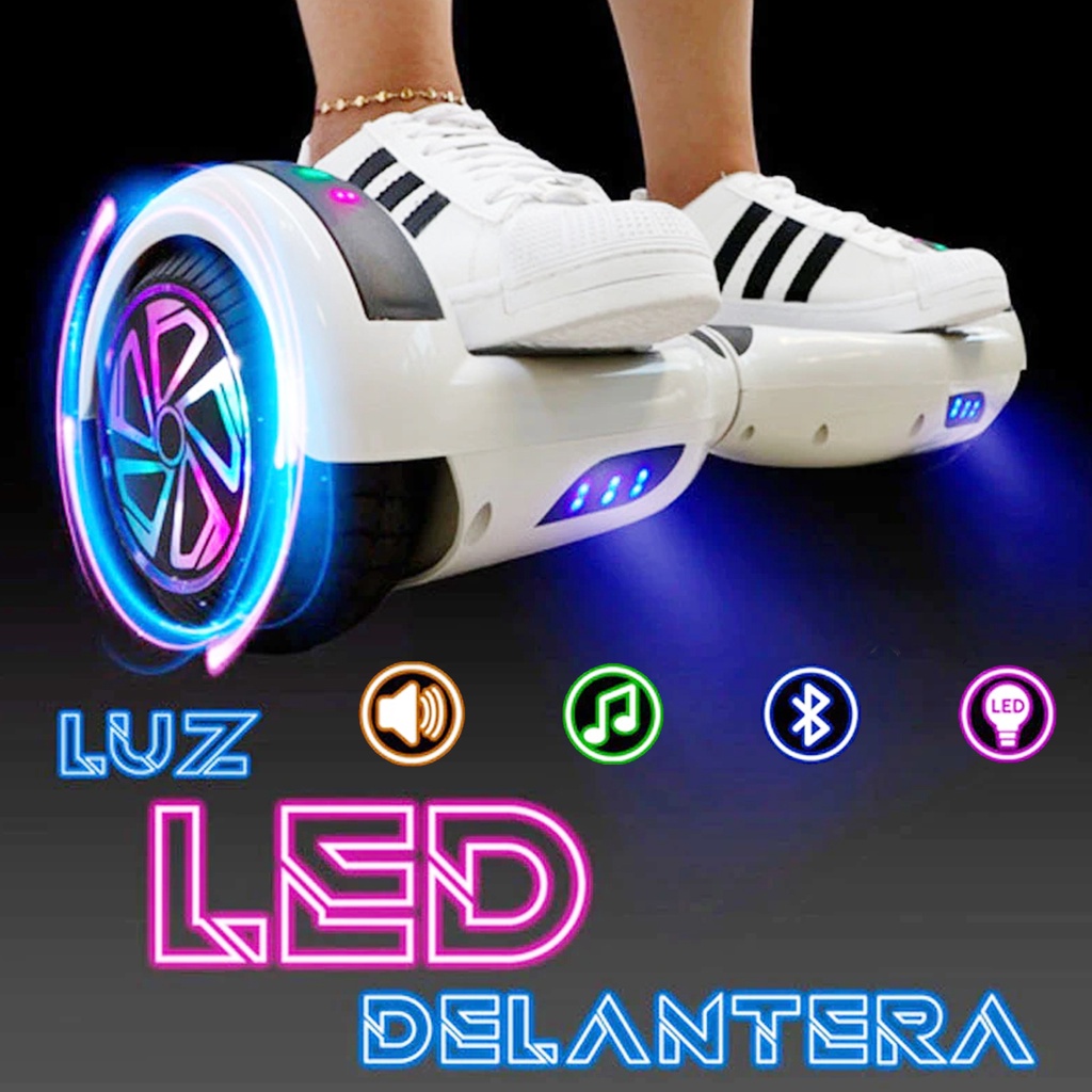 Hoverboard Bluetooth Barato Com Led 6,5' Poleg. Com Alça Cor Fogo