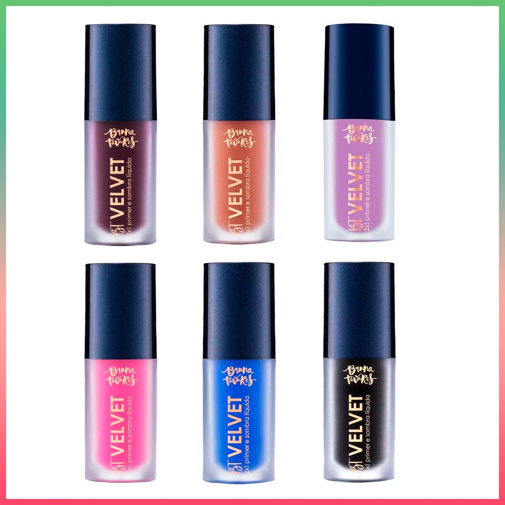 Sombra Líquida e Primer Bruna Tavares BT Velvet 2x1 - Cores