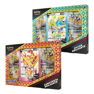 02 Box Pokemon Zacian E Zamazenta Brilhante Realeza Absoluta