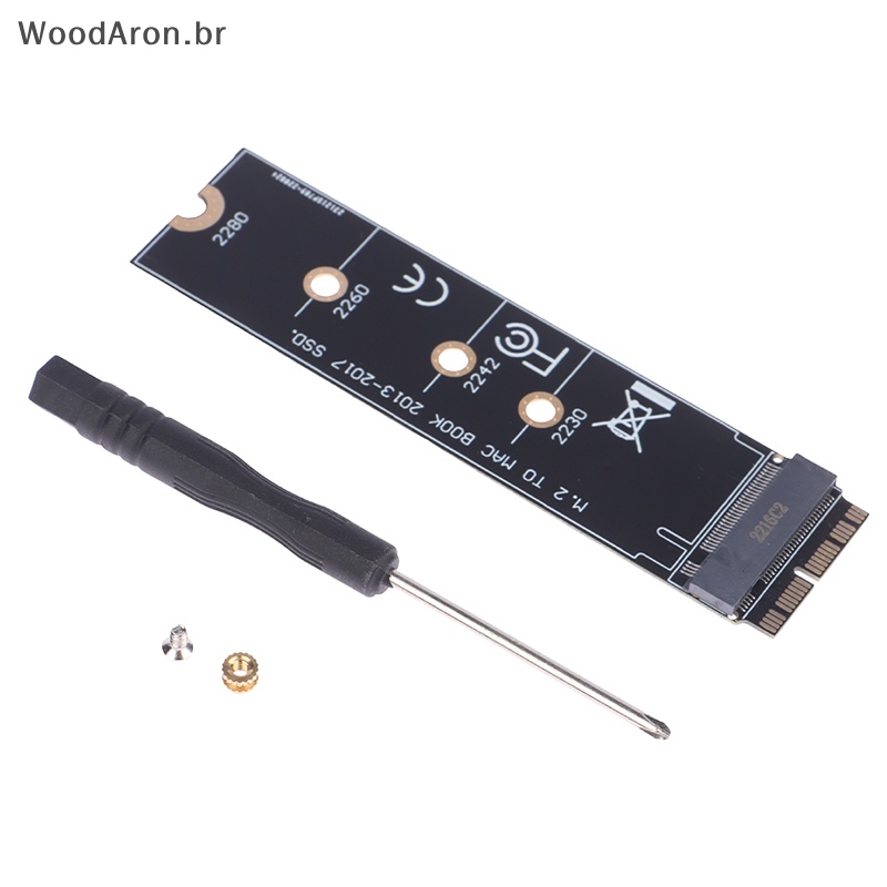 WoodAron M2 Adaptador SSD M . 2 PCIE NVME Placa Conversora De Unidade Interna De Estado Sólido Para Apple Macbook Air Pro br