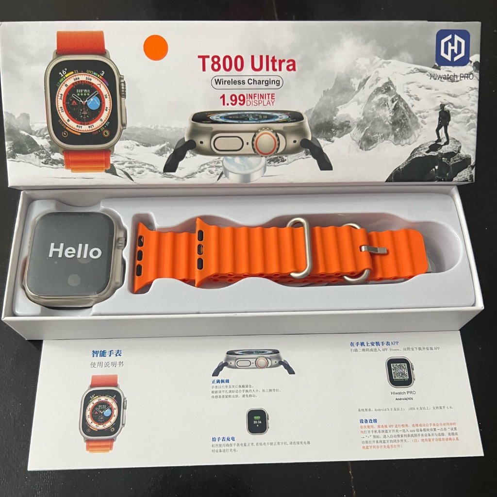 2023 NewT800 Ultra 9 Series Carregador Sem Fio Inteligentesport Watch À Prova D'água