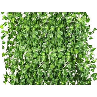 24 Metros Trepadeira Artificial Verde Hera Pacote Ramas