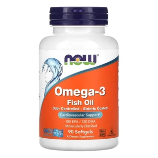 Ômega-3 Now Foods Óleo de Peixe 90 Softgels Importado