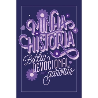 Minha história bíblia devocional para Garotas capa lettering em Oferta na Shopee