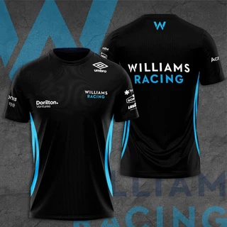 2023 Summer F1 Williams Team Camiseta Esportiva Extrema Homens Casualmente Respirável Camiseta de Secagem Rápida Extra Grande 100-6xl